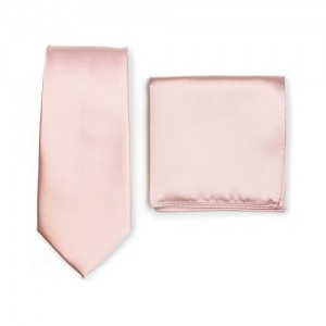 Bows-N-Ties Men's Solid Necktie and Pocket Square Set
