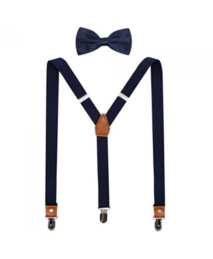 Suspenders And Pre-Tied Bowtie Set For Boys And Men By JAIFEI Casual And Formal