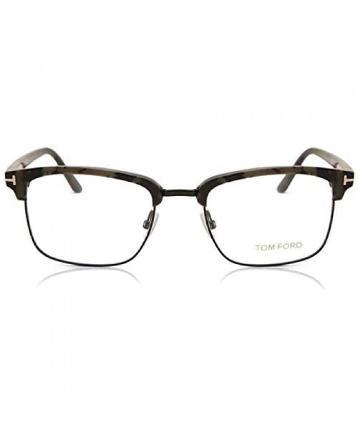 Eyeglasses Tom Ford FT 5504 056 Shiny Havana Front & Temples Black Metal