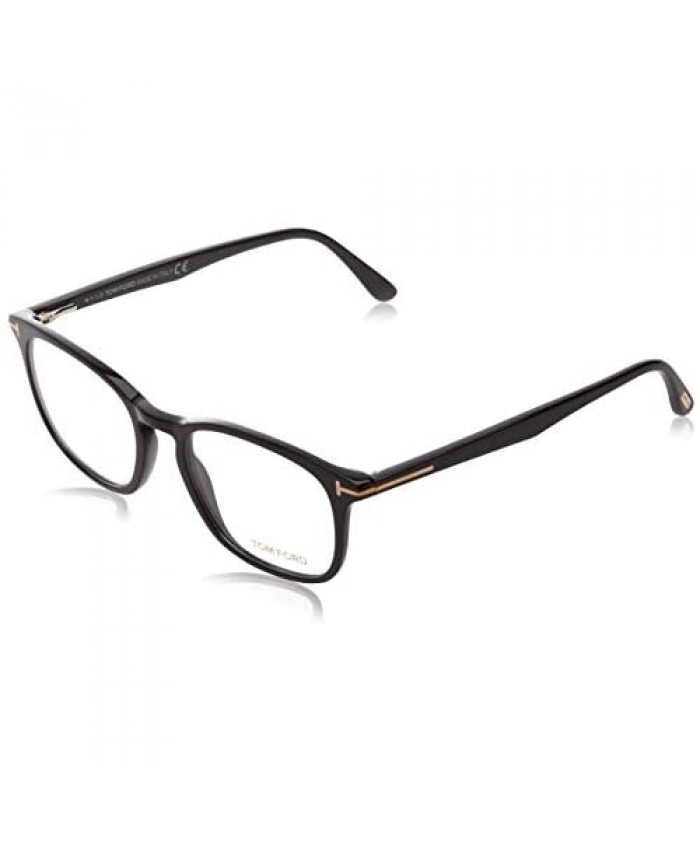 Eyeglasses Tom Ford FT 5505 001 Shiny Black Rose Gold"t" Logo 52-19-145
