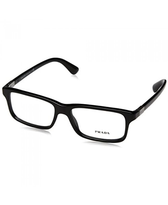 Prada PR06SV Eyeglass Frames 1AB1O1-56 - Black PR06SV-1AB1O1-56