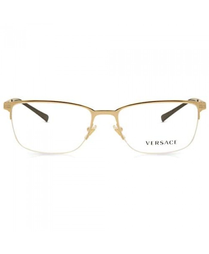 Versace Men's Eyeglasses VE1263 VE/1263 1002 Gold Half Rim Optical Frame 55mm
