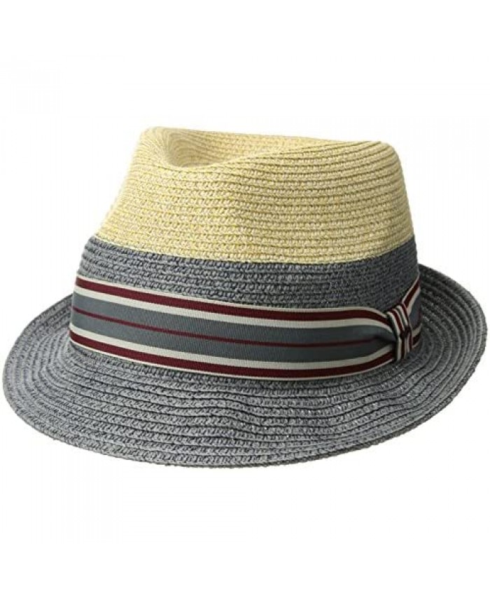 Bailey of Hollywood Men's Rokit Braided Fedora Trilby Hat with Stripe Band