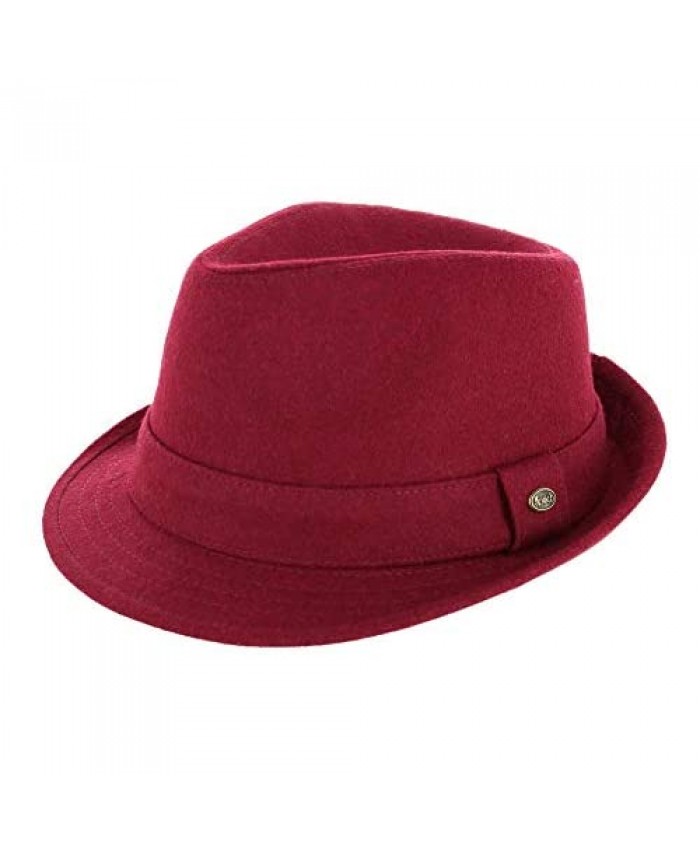 Epoch Hats Company Men's Wool Felt Fedora Hat with Fabric Band