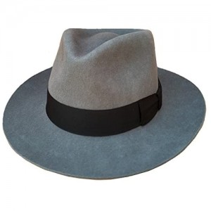 Gray Men's Wool Felt Fedora Hat Gangsters Traditional Godfather Mafia Cap