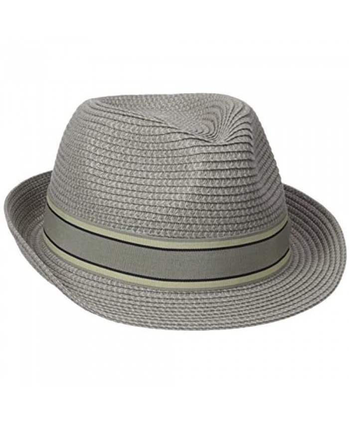 Henschel Men's Crushable Fedora with Braided Strips and Grosgrain Bow Band