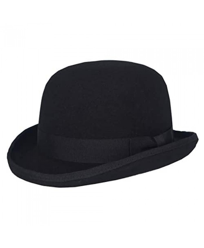 Men Women Wool Derby Bowler Hat Magic Theater Top Topper Hats Party Costumes
