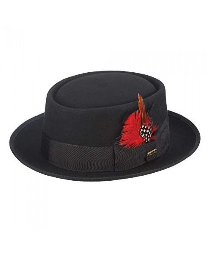 Scala Men's Wool Felt Porkpie Hat