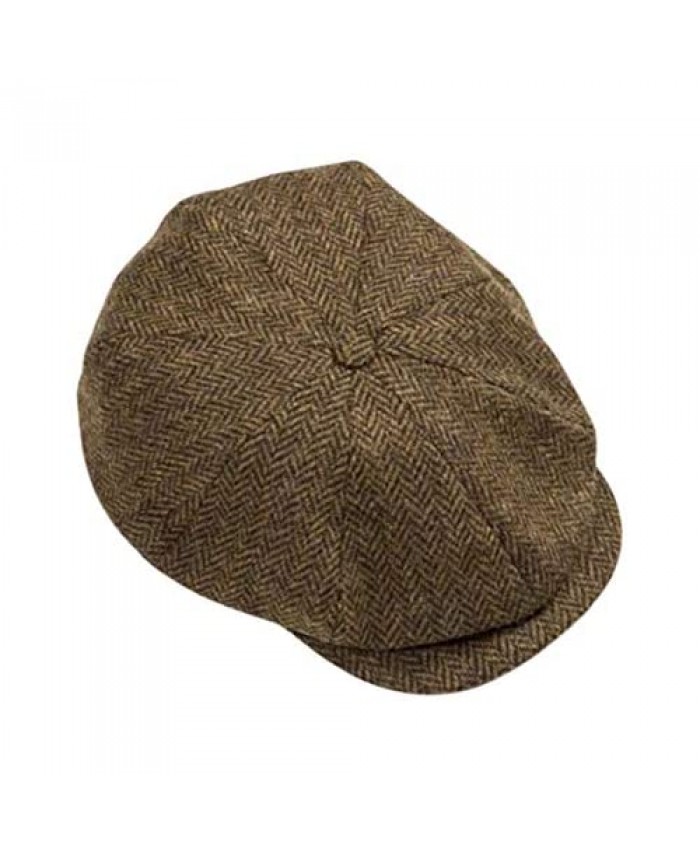 Irish Hats for Men Made in Ireland Tweed Cap 8-Piece Newsboy Made in Co Tipperary