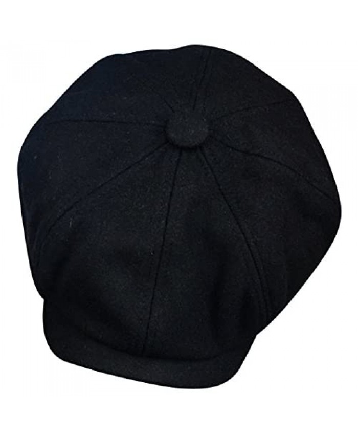 MINAKOLIFE Mens Premium 8 Panel Wool Blend Newsboy Ivy Hat