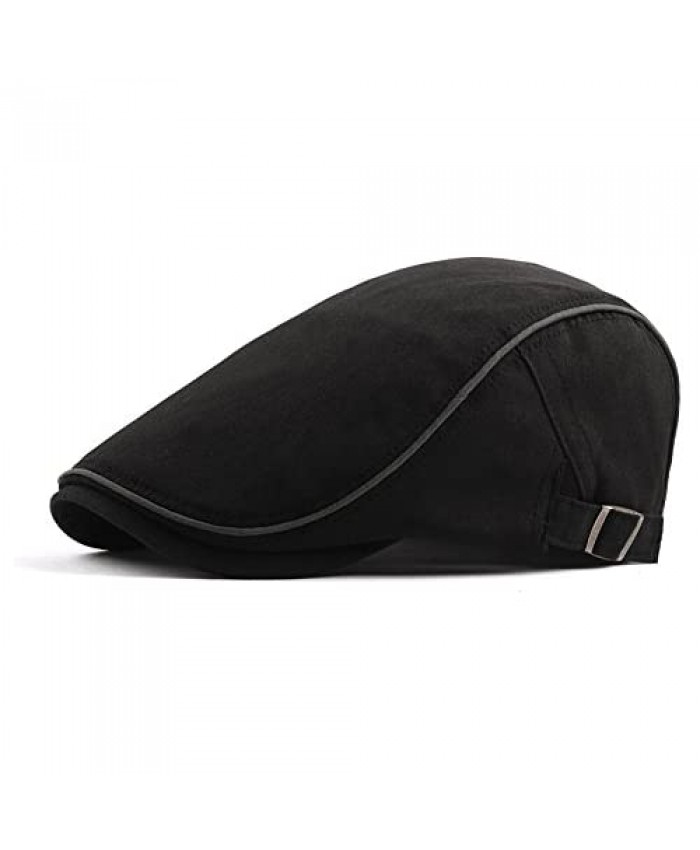 ZLSLZ Mens Adjustable Ivy Newsboy Cabbie Gatsby Golf Beret Newsie Driving Hat Cap