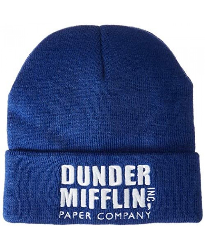 The Office Dunder Mifflin Paper Company Cuffed Knit Hat Blue