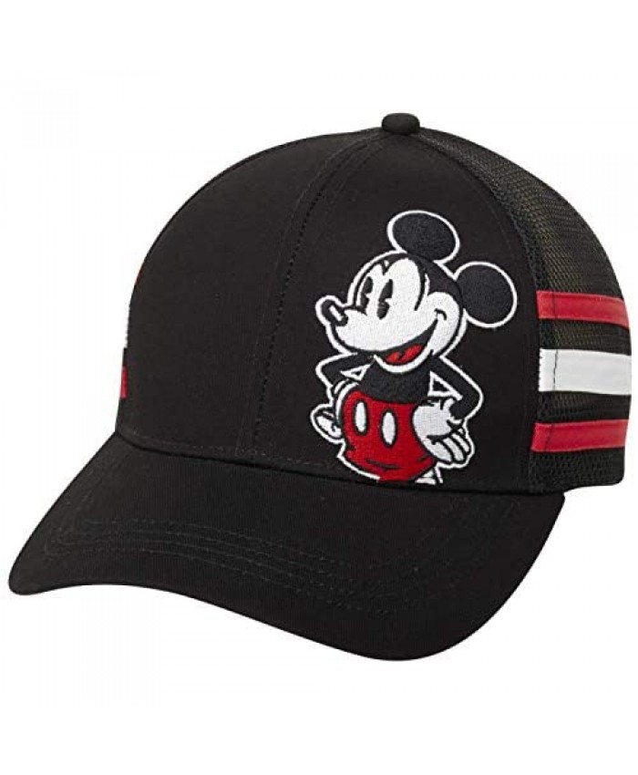 Disney Men's Baseball Cap Mickey Mouse Curved Brim Snap-Back Hat
