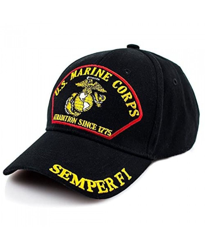 Exclusive Caps USMC US Marine Corps A Tradition Since 1775 Semper Fi Baseball Cap