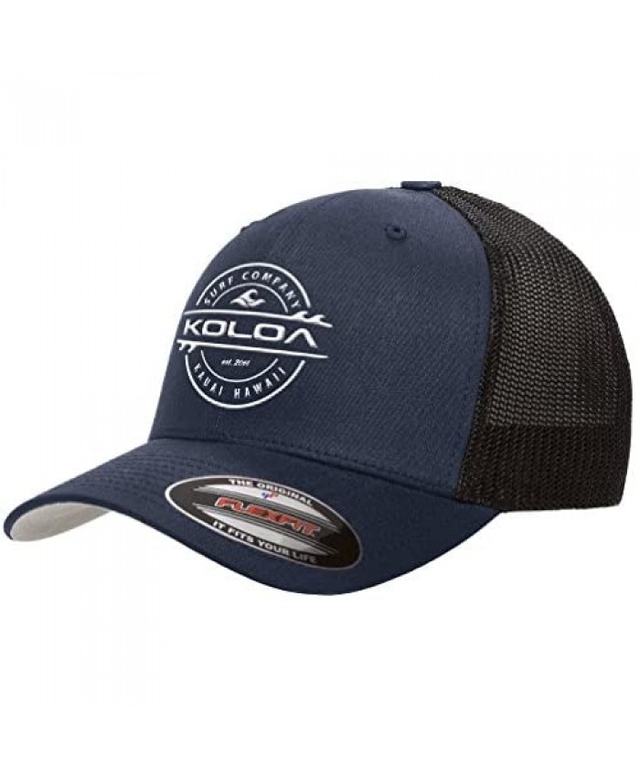 Koloa Surf Premium Embroidered Thruster Logo Flexfit 6511 Truckers Caps