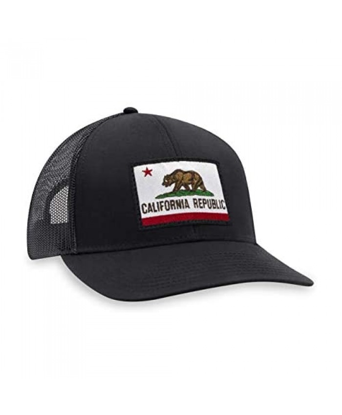 State Flag Trucker Hats - Patch Style - Baseball Cap Mesh Snapback Golf Hat