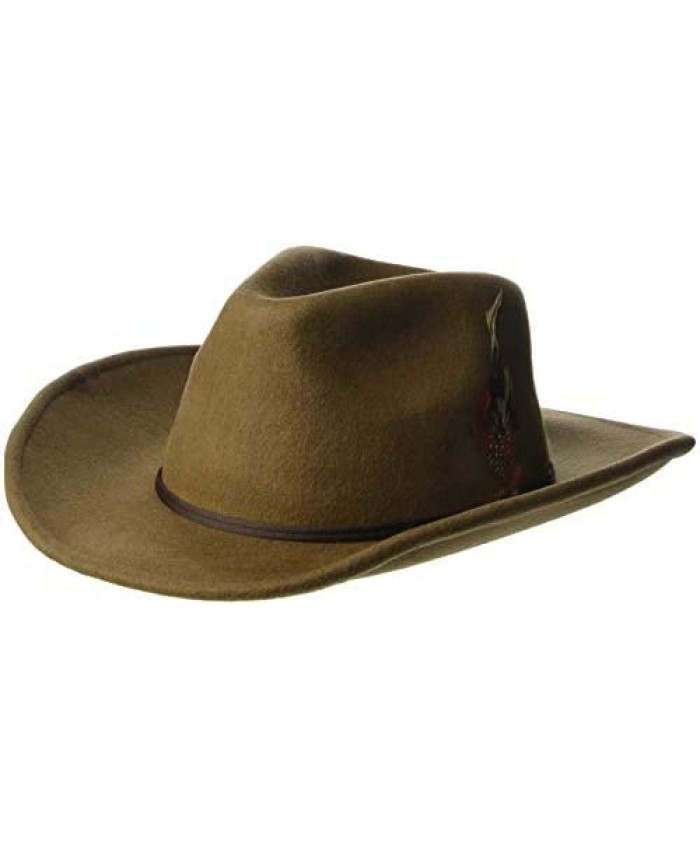 Henschel U-Shape-It Outback 100% Water Repellent Wool Felt Hat Pecan Medium