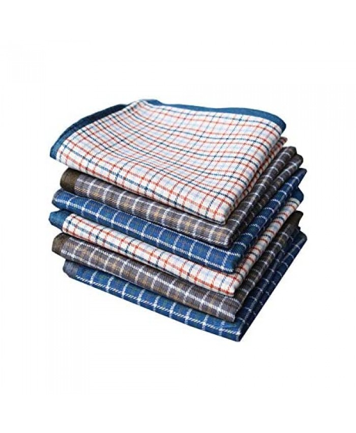 Assorted Striped Men's Pocket Handkerchiefs 100% Cotton Soft Hanky Size 17"