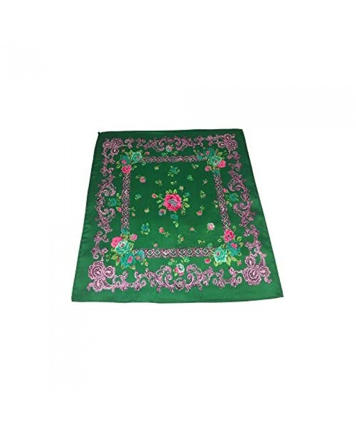 Celtic Rose Green Floral Silk Pocket Square