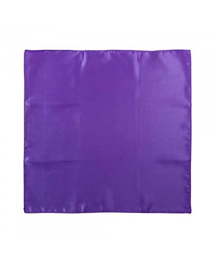 Dan Smith Solid Men's Fashion Pocket Square Satin Handkerchief 5pc Available