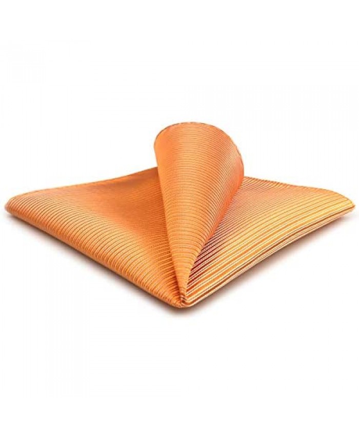 S&W SHLAX&WING Solid Orange Men's Pocket Square Party Large XL Handkerchief