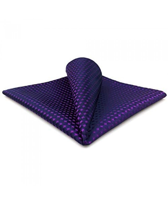 S&W SHLAX&WING Solid Purple Men's Pocket Square Handkerchief Fashion
