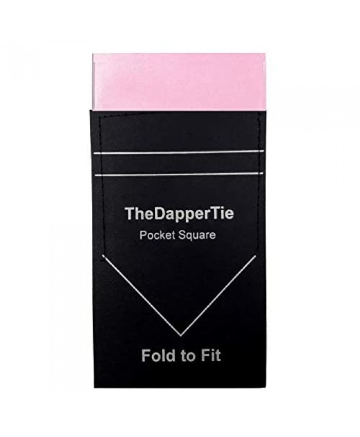 TheDapperTie - Men's Solid Flat Double Toned Pre Folded Pocket Square on Card