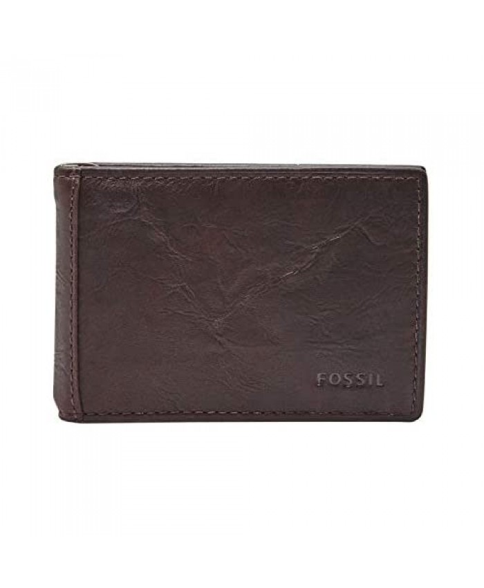 Fossil Men's Neel Leather Money Clip Bifold Wallet
