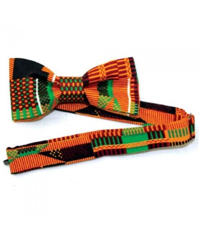 African Inspired Fashions Kente Bow Tie - Pattern 2