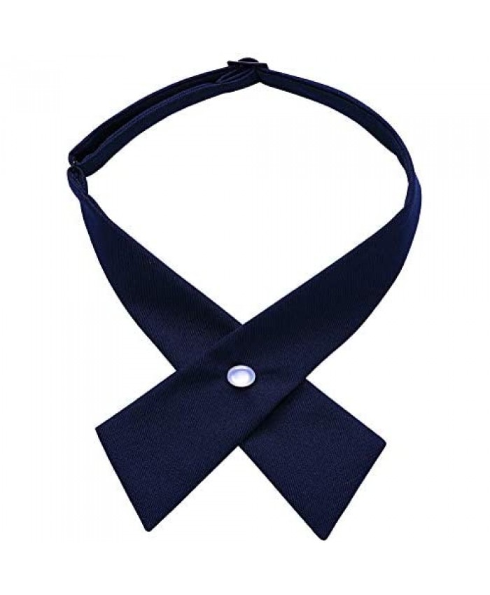 AUSKY Criss-Cross Bow Tie for Girl Uniform Adjustable Neck tie for Men Women