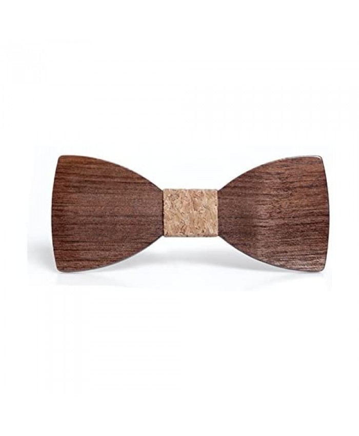 Bowtie Handmade Customized Solid Wood Bow Tie Creative Wedding Wooden BowTie Necktie with Box