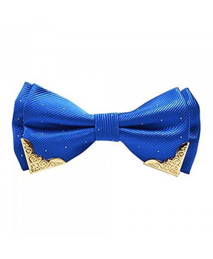 L04BABY New Men Metal Silver Dot Pueple Bow Ties Formal Bowtie For Wedding Party