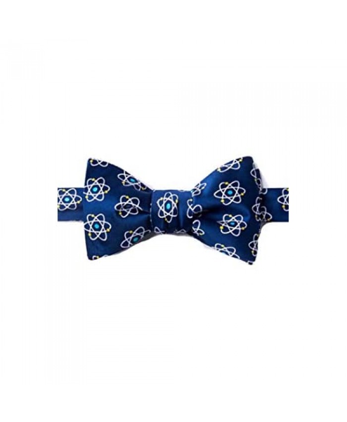 Men's Microfiber Atomic Nucleus Physics Butterfly Self Tie Bow Tie