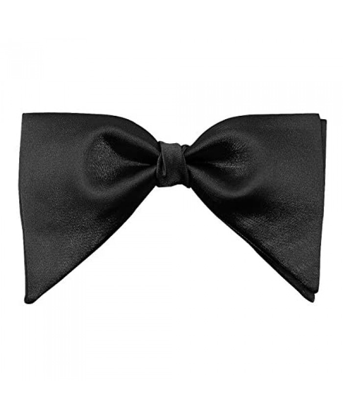 Mens Satin Silk Oversized Pre-tied Bowtie Handmade Formal Tuxedo Big Bow Ties