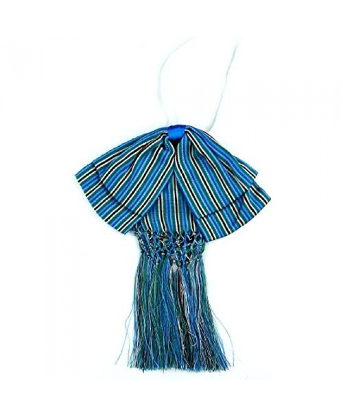 Mexican Charro Bow Tie Blue stripe elastic band