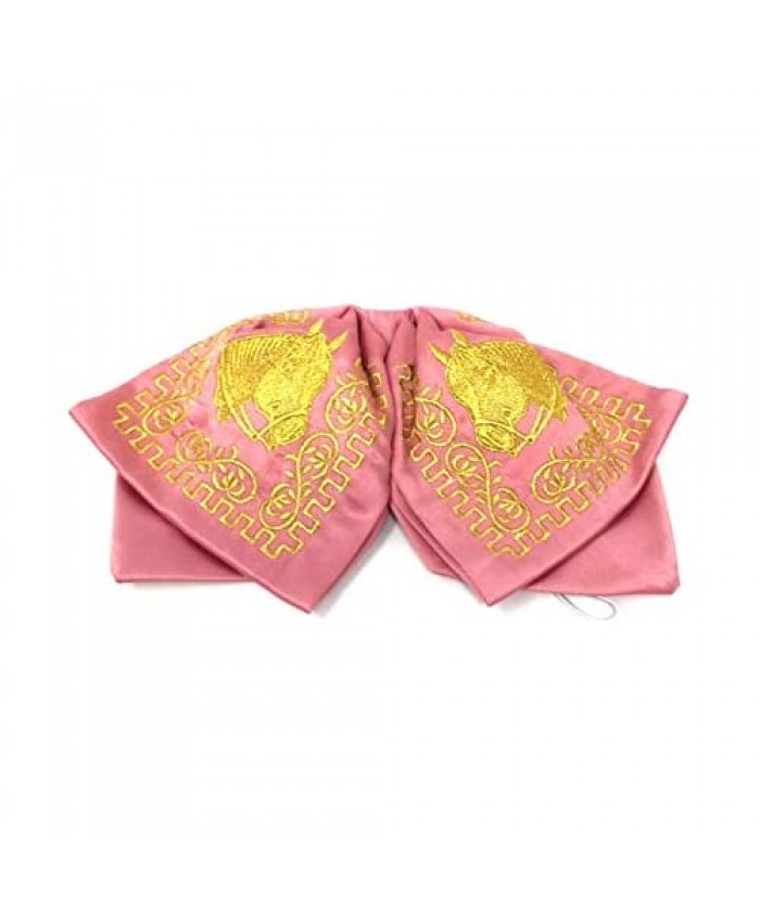 Mexican Charro Bow Tie Pink elastic band Pink and gold detailing necktie mexican charro mono de gala