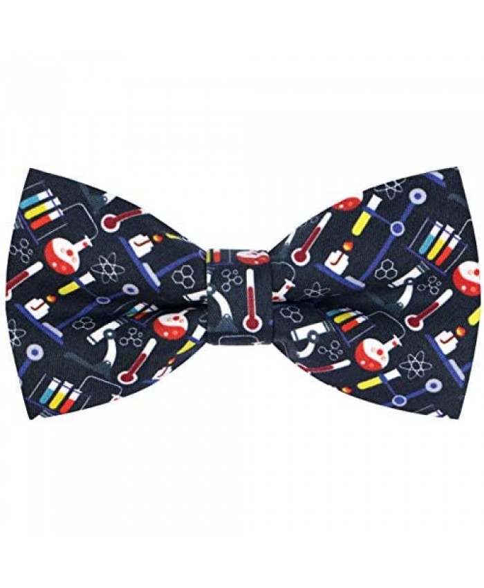 OCIA Funny Pattern Pre-tied Bow Tie Cotton Adjustable Bowtie for Mens & Boys - Various Patterns