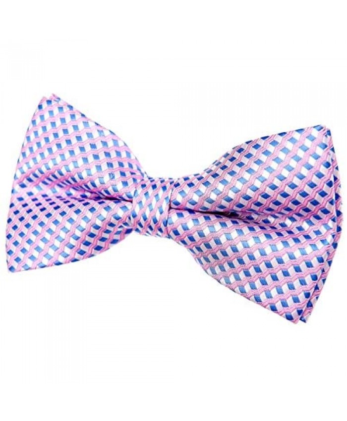 Vintage Three-Colour Polka Dots Woven Pre-tied Bow Tie (4.5)
