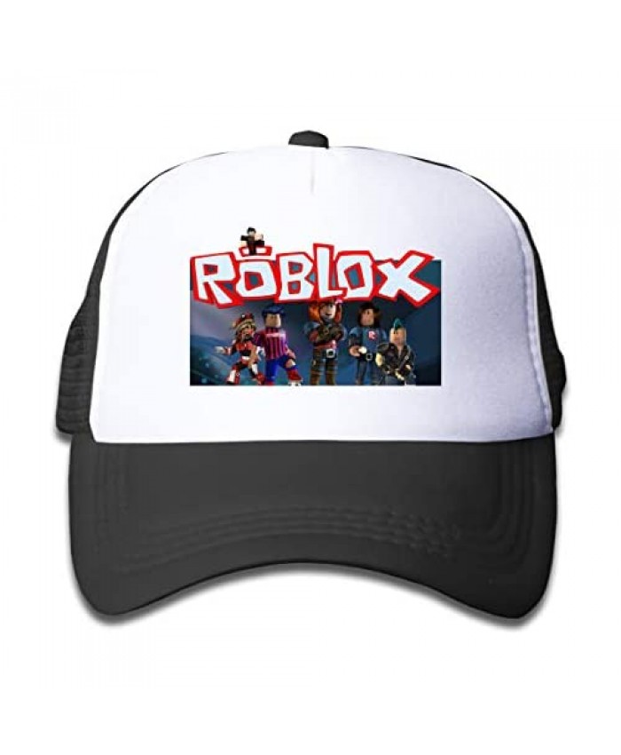 333 The Fun Ro-Blox World Baseball Grid Cap is Suitable for Children Toddlers and Youth Black and Red