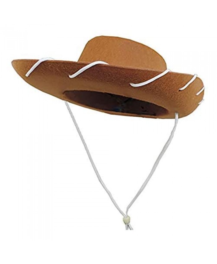 Children's Western Woody Style Kids Cowboy Ranch Hat 20 (Brown)