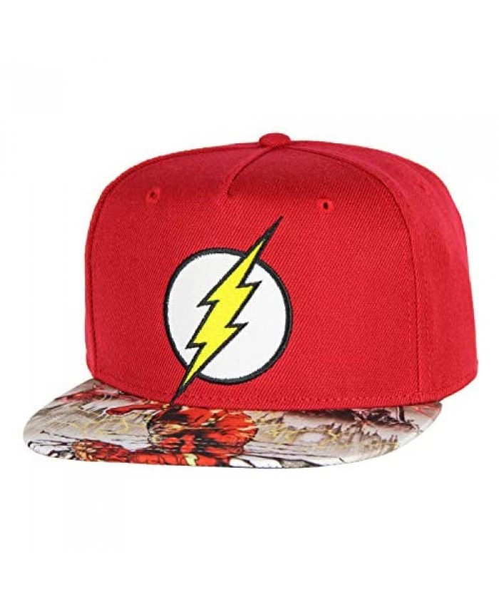 DC Comics Flash Hat Kids Embroidered Logo Photoreal Youth Snapback Cap