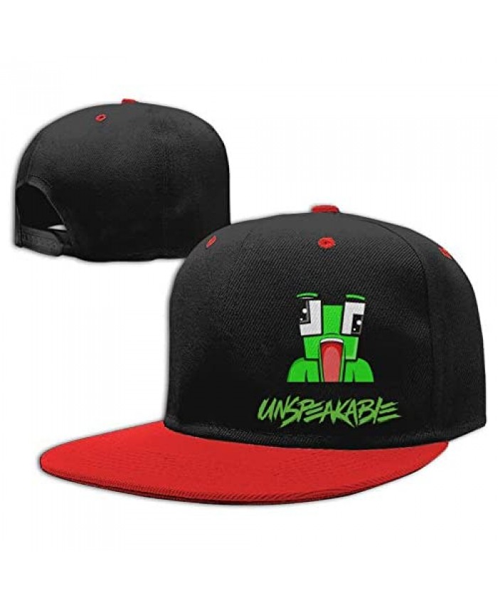HONG111 Kids Cotton Baseball Cap Un-Speaka-Ble Adjustable Hip-Hop Hat Outdoor Trucker Cap Red