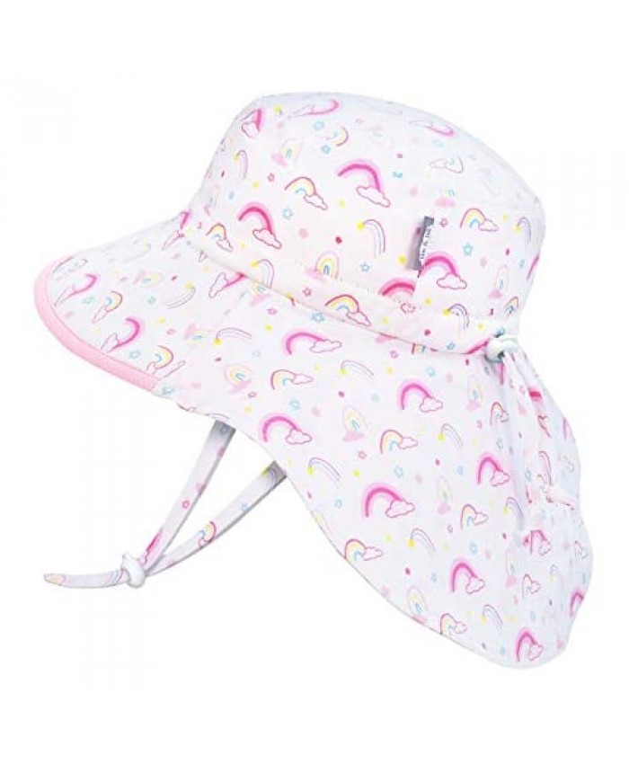 JAN & JUL GRO-with-Me Cotton Adventure Hat | 50+ UPF Adjustable Toddler Sun Hat for Baby and Kids