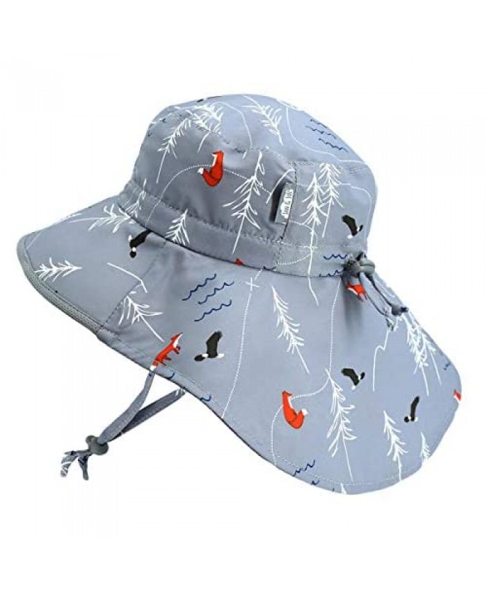 JAN & JUL Kids' GRO-with-Me Aqua-Dry Adventure Hat | 50+ UPF Wide Brim Water-Repellent Sunhat