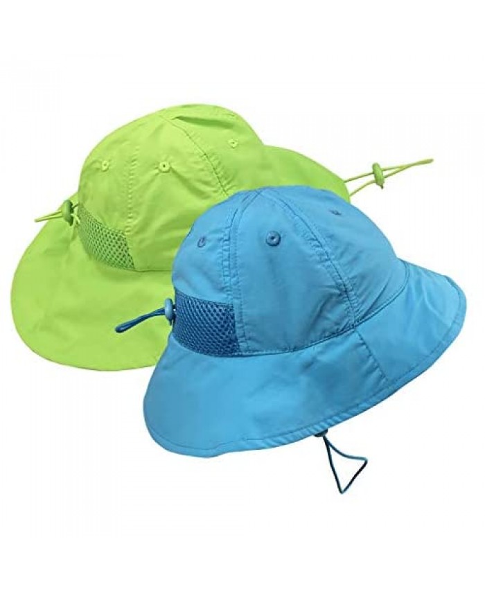 N'Ice Caps Kids 2pc Pack SPF 50+ UV Protection Breathable Sun Hat