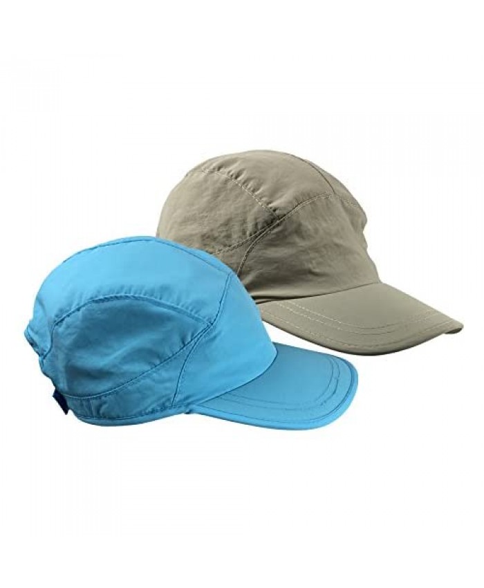 N'Ice Caps Kids SPF 50+ UV Protection Adjustable Mesh Lined Sun Cap - 2 Pack Bundle