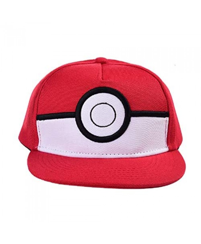 Youth Snapback Hat 5 Panel Flat Bill Baseball Cap for Boys and Girls 2-10 Year Old (Red)