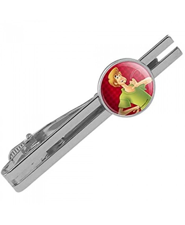 GRAPHICS & MORE Scooby-Doo Shaggy Character Round Tie Bar Clip Clasp Tack Silver Color Plated