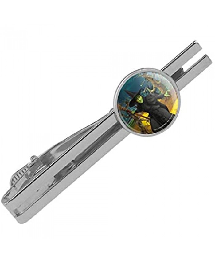 GRAPHICS & MORE Wizard of Oz Wicked Witch Character Round Tie Bar Clip Clasp Tack Silver Color Plated