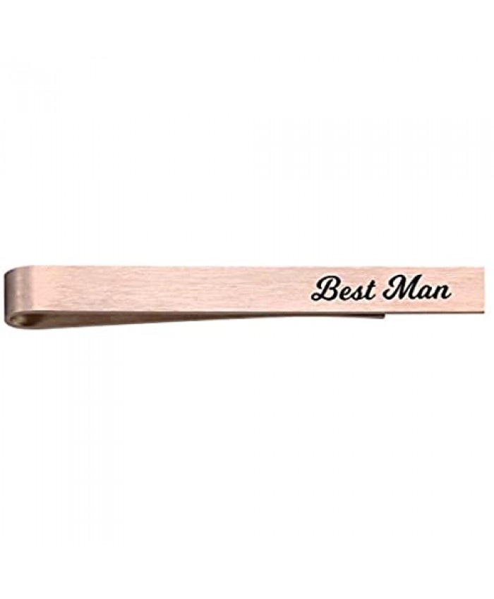 Personalized Engraved Men's Tie Clip Gift for Wedding Party Tie Clip Brother of The Bride Tie Bar Wedding Party Tie Clip